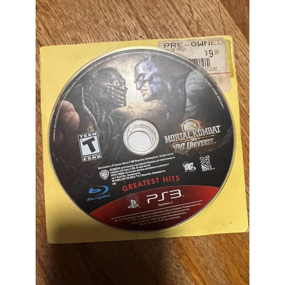 Mortal‎ Kombat vs DC Universe Greatest Hits Sony PlayStation 3 PS3 Disc Only